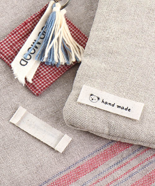 70-282 곰 핸드메이드 소프트 린넨라벨_내추럴