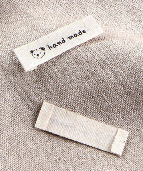 70-282 곰 핸드메이드 소프트 린넨라벨_내추럴