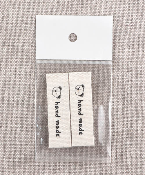 70-282 곰 핸드메이드 소프트 린넨라벨_내추럴