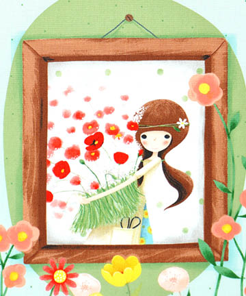 17-653 퀼팅트레져스 멜론드롭 걸픽쳐패치_멀티