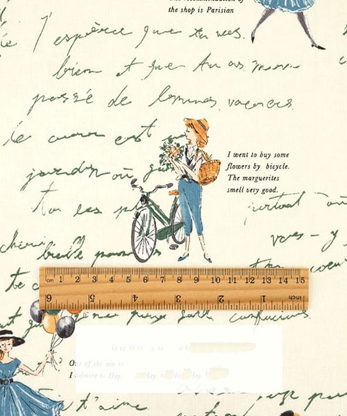 30-176 유와 코튼셔팅 스즈코코세키 파리 데이 스케치_크림X그린