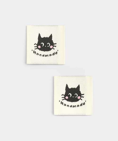 71-802 검정 고양이 핸드메이드 라벨