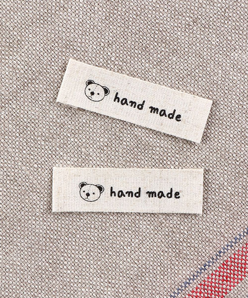 70-282 곰 핸드메이드 소프트 린넨라벨_내추럴