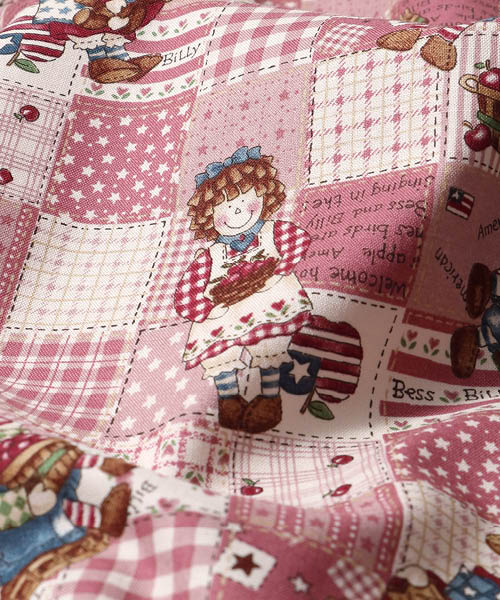 33-234 퀼트게이트 코튼 셔팅 베스 앤 빌리 컨트리 패치워크_핑크