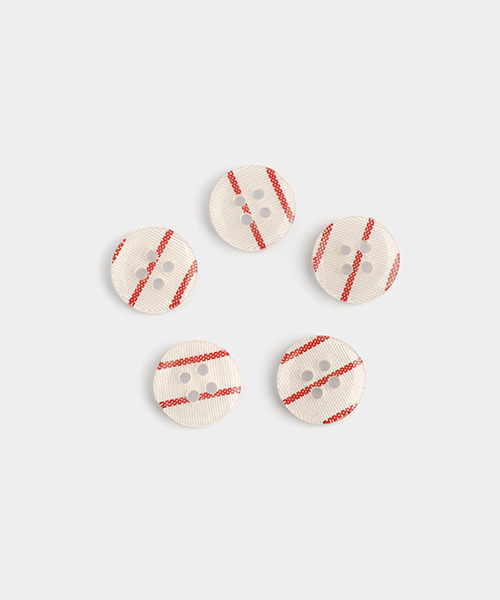 71-710 내추럴 스트라이프 단추 13mm_레드