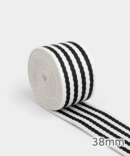 71-792 4mm 스트라이프 가방끈 38mm_블랙