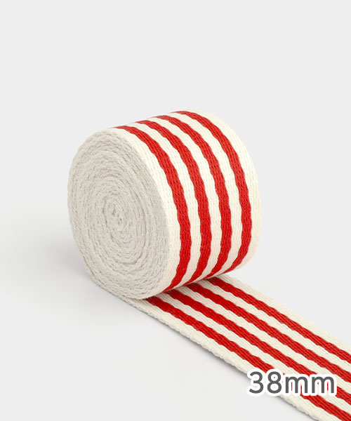 71-793 4mm 스트라이프 가방끈 38mm_레드