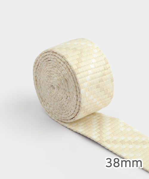 71-795 지그재그 픽셀아트 가방끈 38mm_베이지&크림