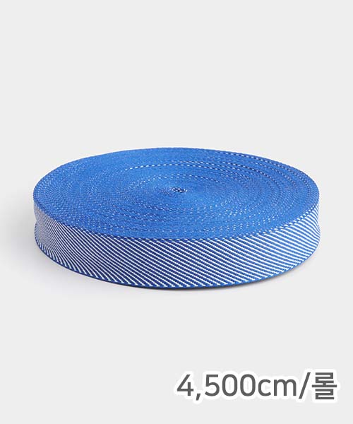 72-374 [1롤] 사선 스트라이프 가방끈 38mm_블루&화이트