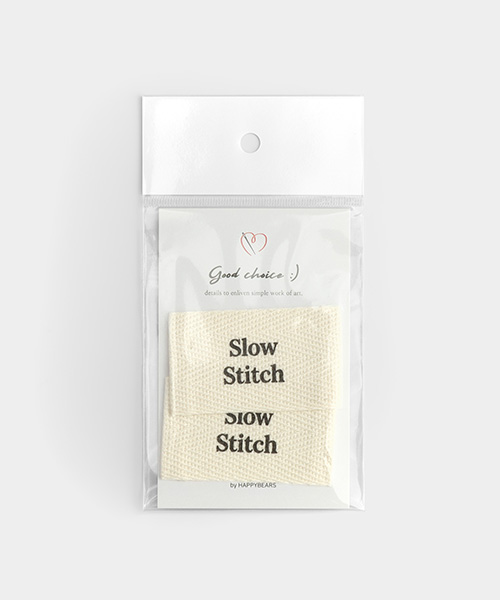 72-274 Slow Stitch 헤링본 라벨