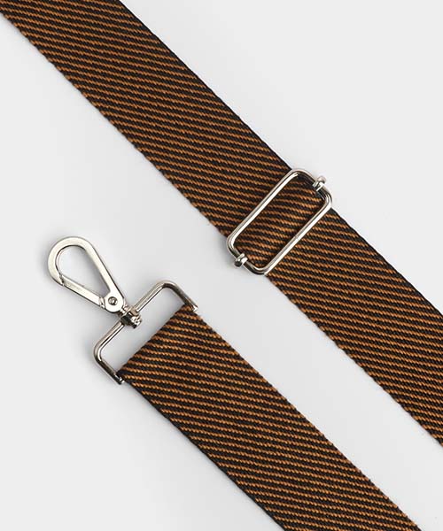 72-267 사선 스트라이프 가방끈 38mm_브라운&블랙