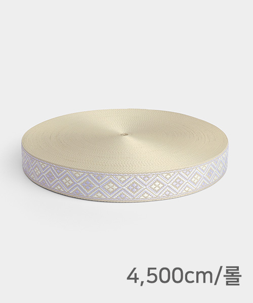 72-886 [1롤] 마름모 가방끈 38mm_퍼플&화이트