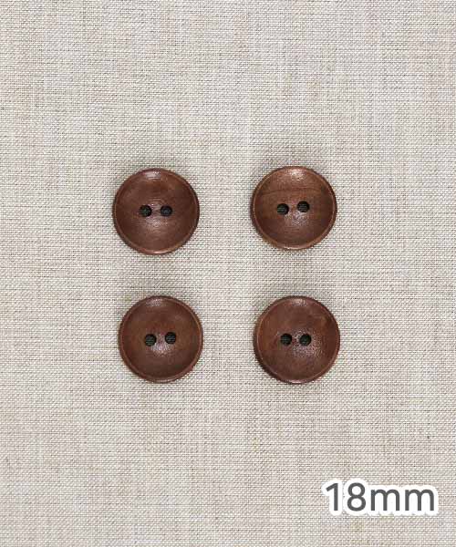 58-289 크로커스 오목 나무단추 18mm_브라운