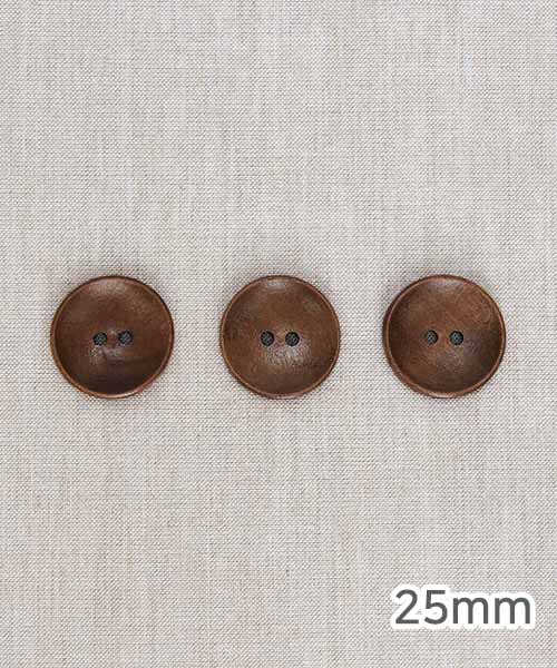 58-288 크로커스 오목 나무단추 25mm_브라운