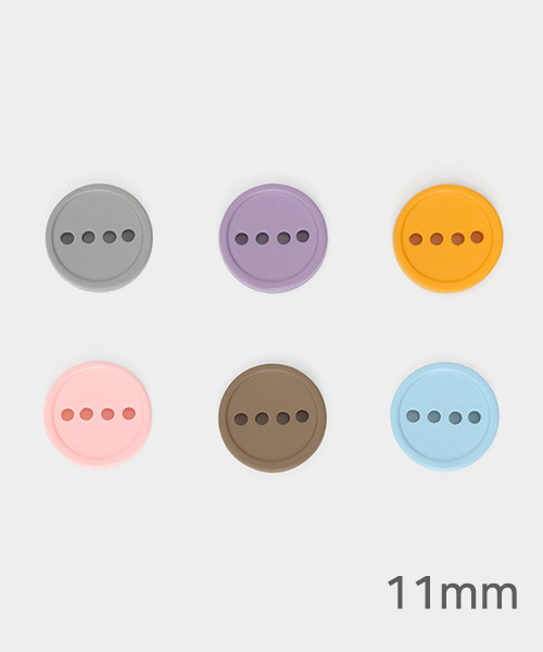 83-431 파스텔 4구 믹스단추 11mm