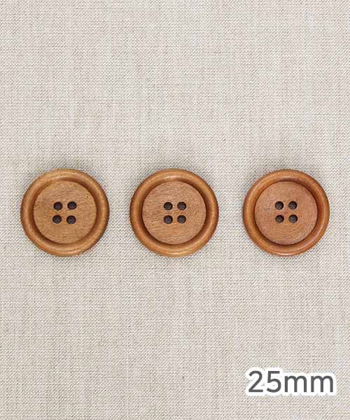58-283 오르페 프레리 나무단추 25mm_브라운