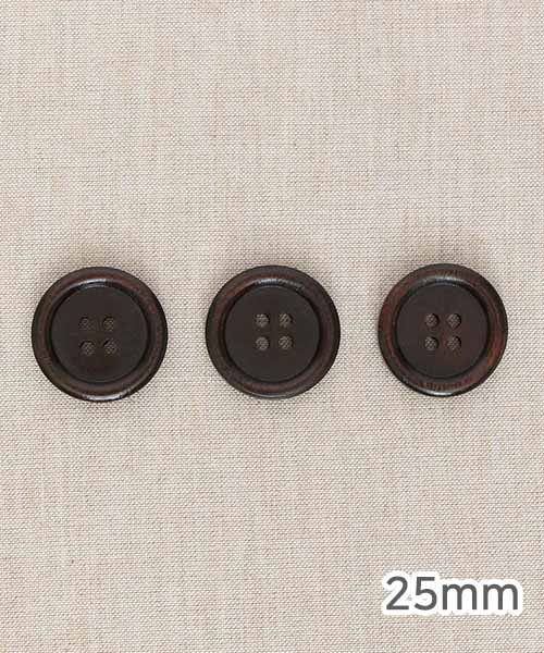 58-281 오르페 프레리 나무단추 25mm_다크브라운